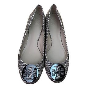 Tory Burch | Ballet Flats Size 9 Leather Python Print Snakeskin Chelsea